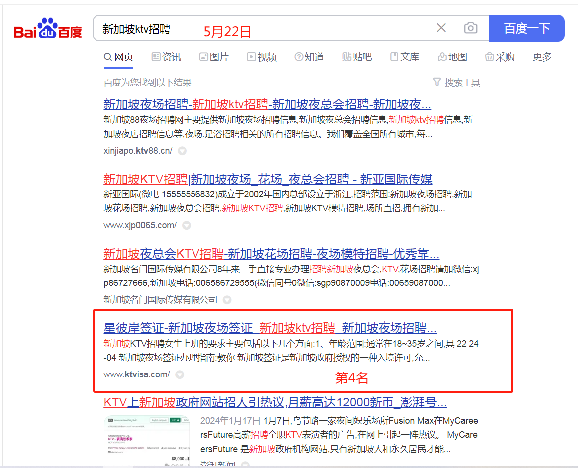 新加坡簽證指定關(guān)鍵詞優(yōu)化案例
